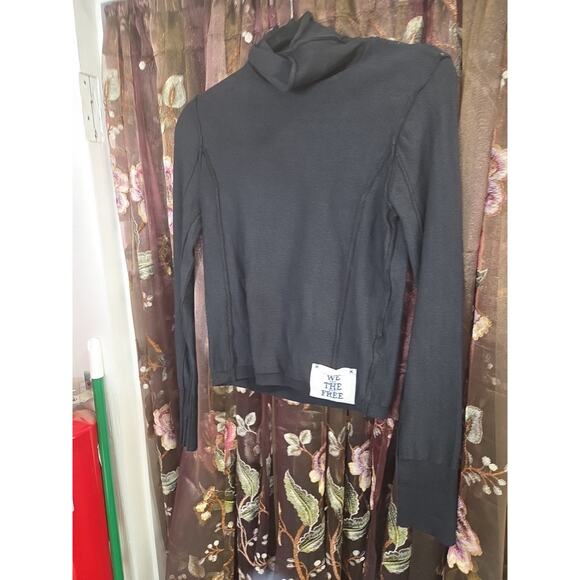 Free People We The Free Black Turtleneck XS Heirloom Collection - Picture 4 of 12